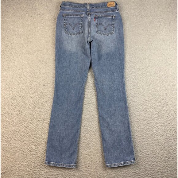 Levis Jeans Womens Size 4M Straight Leg 505 Blue Mid Rise Stretch Denim Pants - Picture 2 of 8